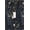 Dark Blue Leaves, variant on Boho Sun Vintage 70s Mid Century 2 Group Switch Rocker Combination Wall Plate Abstract Minimalist Art Decorative GFCI Equipment Outlet Cover Socket Electrical Panel For Bedroom Bathroom Kitchen Decor