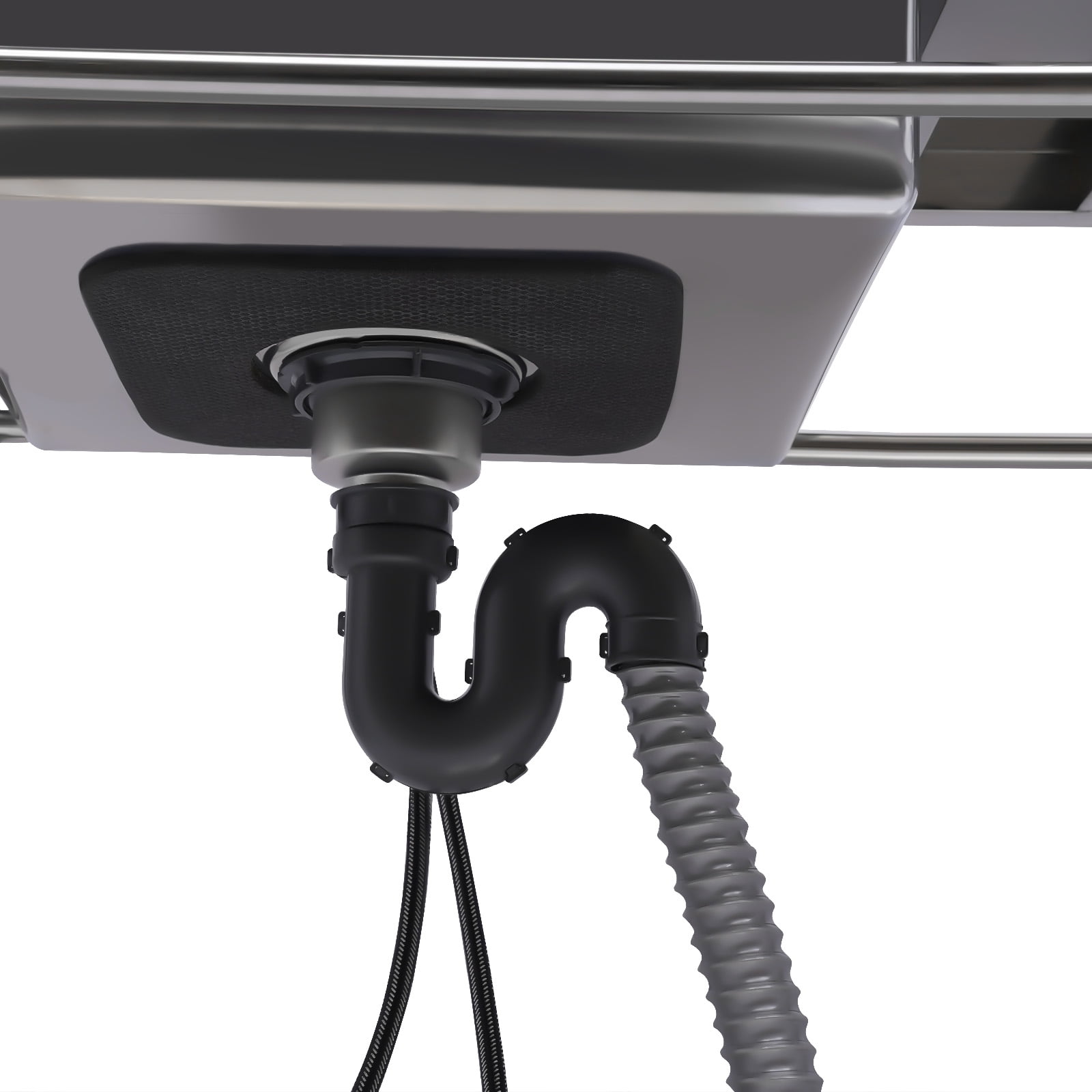 Dwellnix Heavy Duty Stainless Steel Utility Sink with Faucet, Storage Shelf, Adjustable Feet, and Drainage Pipe, Perfect for Kitchen, Garage, Laundry Room