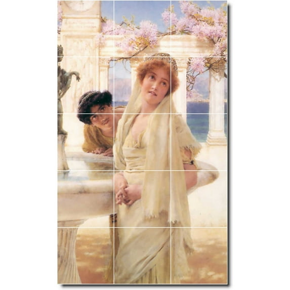 Ceramic Tile Mural-Lawrence Alma-Tadema Women Painting 172. 36" w x 60" h using (15) 12 x 12 ceramic tiles