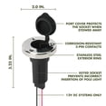 thumbnail image 2 of Ozark Trail Stainless Steel 3-Pin Stern Light Base with Protective Port Cover, 2 of 10