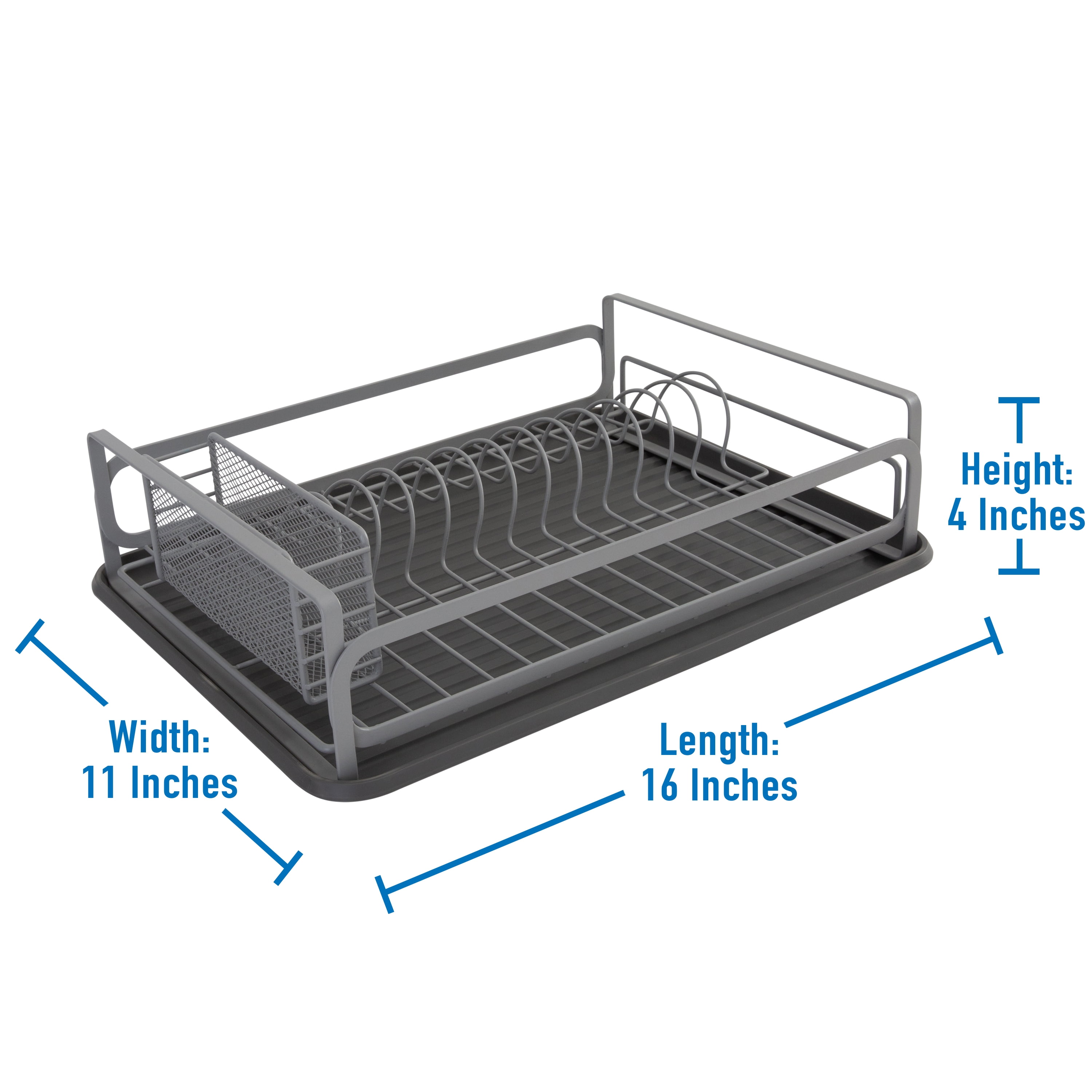 Kitchen Details Industrial Collection Dish Rack in White