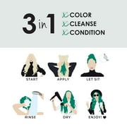Keracolor Semi Permanent Hair Dye 3 in 1 Clenditioner, Emerald, 12 fl oz
