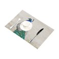 thumbnail image 2 of BSDHOME Napperons de Table de Cuisine Paon pour Table à Manger 12x18 Pouces, 2 of 4