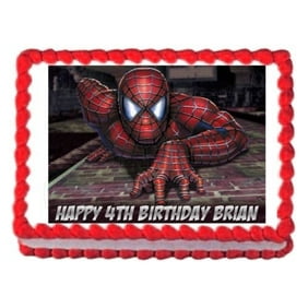 Spiderman Edible Frosting Cake Topper 1 4 Sheet Walmart Com