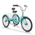 thumbnail image 2 of MOPHOTO 20"/24"/26" Tricycle for Adults Seniors with Big Basket, 7 Speed Low-Step Through Frame 3 Wheel Bikes Suitable for Women, Men for Cycling, Shopping, Exercise, Support up to 350 LBS, 2 of 10