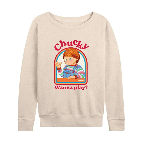 Chucky - Friendly, Wanna Play - Women's Lightweight French Terry Long Sleeve Shirt