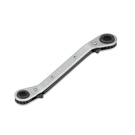 Reversible Ratcheting Wrench, 8mm x 10mm Offset Double Box End, CR-V