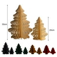 thumbnail image 5 of 2Pcs Paper Christmas Tree Decoration 3D Honeycomb Trees Table Centerpiece Holiday Home Decor for Parties Supplies-Dark Yellow,1 Set, 5 of 8