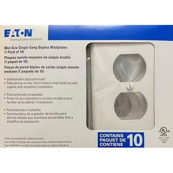 Mid-Size Single Gang Duplex Wallplates