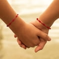 thumbnail image 4 of 6 Piezas Pulseras de Hilo de Verano brillar Pulsera Roja Ajustable de Cordón Rojo, 4 of 5