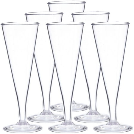 

6pcs Cocktail Goblets Party Champagne Goblets Unbreakable Drinking Wine Glasses 250ml