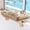 Natural Color Wood with Brown Bed-24''L x 15''W, variant on Cat Perch Natural Color Wood with Gray Bed 24''L x 15''W Window Sill Use