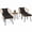 Black - 5-Piece, variant on Dextrus 5-Piece Outdoor Wicker Furniture Set, 2 Outdoor Patio Chairs With 2 Ottomans and Coffee Table