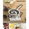 thumbnail image 2 of Juego de ollas de doble caldera, olla de acero inoxidable con espátula de silicona para derretir chocolate, hacer velas (600 ml y 1600 ml), 2 of 5