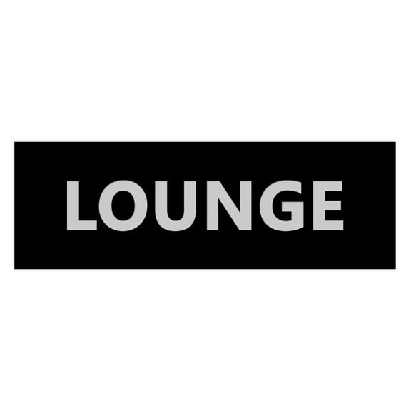 Basic Lounge Sign (Black / Silver) - Small