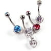 14g Jeweled Belly Body Jewelry Value Ast
