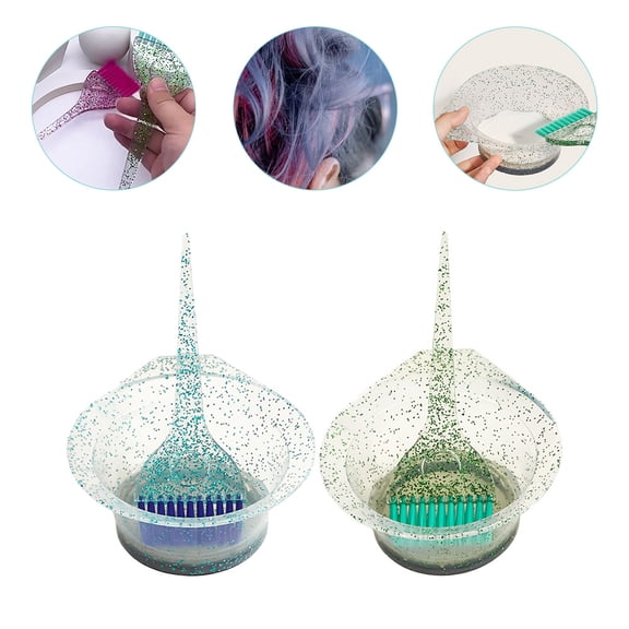Pretyzoom 2Sets Hair Coloring Brush and Mixing Bowls Set with Assorted Color for Highlights