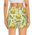 thumbnail image 2 of Lsque Corn And Corn Oil Printed Women's Running Shorts with Liner Pockets,Elastic Quick Dry Workout Athletic Gym Yoga Shorts,Womens High Waist Shorts-XX-Large, 2 of 9