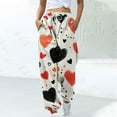 thumbnail image 2 of miqiqism Clearance Woman Cute Heart Sweatpant High Waisted Drawstring Pants Fashion Joggy Trousers Lady Casual Yoga Lightweight Pant with Pockets 2025 Trendy Valentines,07_Multicolor,Small, 2 of 5