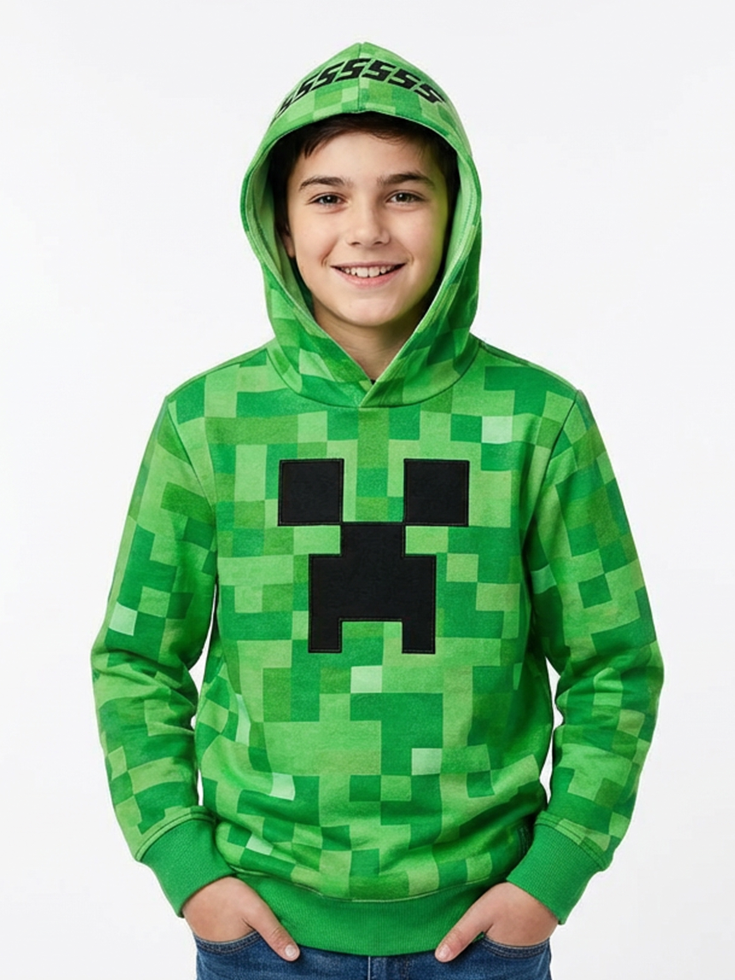 Minecraft Boys' Creeper Cosplay Hoodie photo 1
