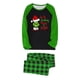 thumbnail image 2 of Conjuntos de pijamas navideños familiares a juego Grinch 2024, pijama de Grinch con parte superior y pantalones de pijama a cuadros, pijama de Grinch para niños y adultos para la familia, Mujer L, 2 of 3