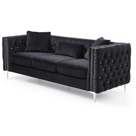 Glory Furniture Paige Sofa in Black Color