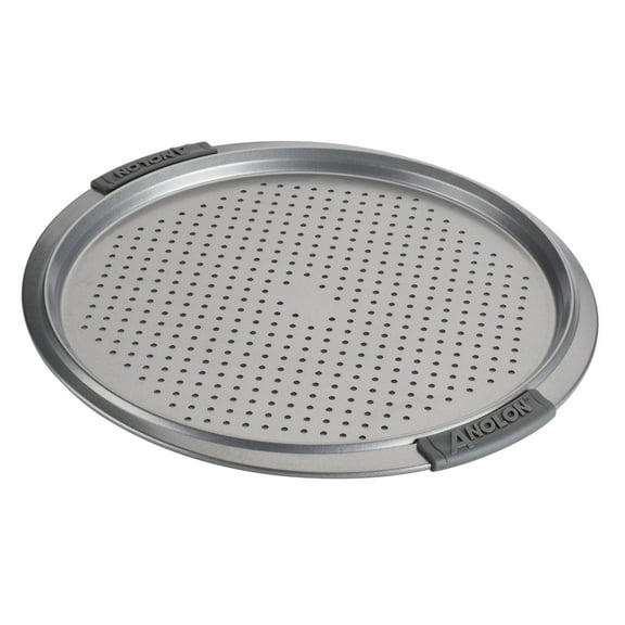 Anolon Advanced Nonstick Bakeware 13 Inch Round Perforated Pizza Pan, Gray