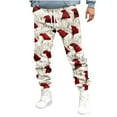 thumbnail image 2 of Fnnxeal Mens Pants, Print Christmas Fall Winter Casual Trousers for Men White, 2 of 4