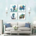 thumbnail image 5 of HFDF Coastal Beach Wall Art Decor Nautical Sea Turtle Octopus Seahorse Jellyfish Picture Nursery Toddler Colorful Ocean Animals Beach Themed Canvas Prints Office Decorations 4P 10x8inch Unframed, 5 of 6