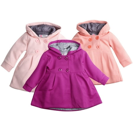 Fashion Baby Kids Boys Girls Coat Winter Warm Hooded Floral Jacket Outwear