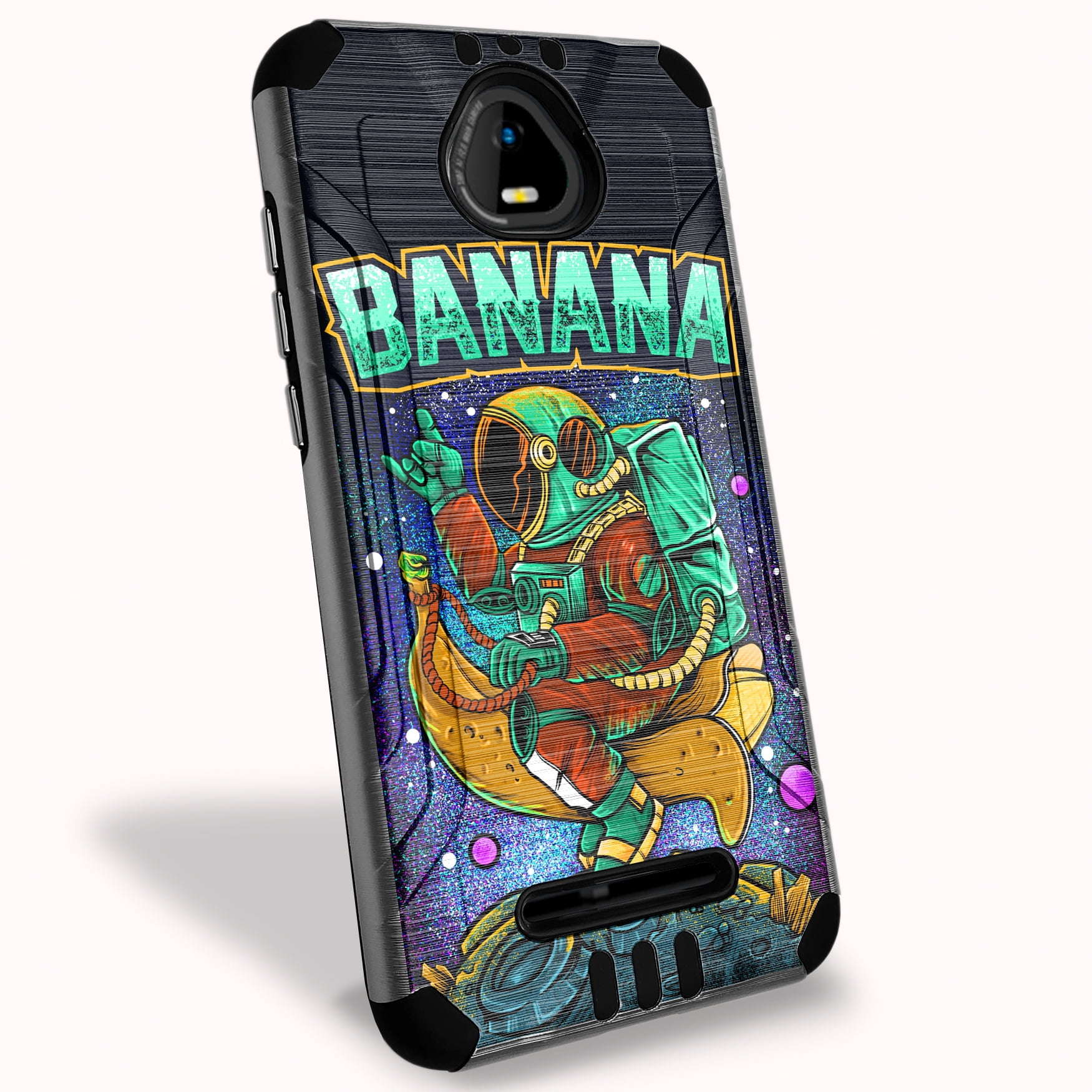 DALUX Silver Combat Slim Phone Case Compatible with Boost Mobile Schok