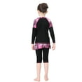 thumbnail image 6 of IBTOM CASTLE Kids Girls Burkini Swimsuits Modest Muslim Islamic Long Sleeve Rash Guard Full Cover Hijab Top Skirted Swim Capris ​Swimwear 2-3 Years Black, 6 of 8