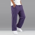 thumbnail image 2 of Kcolen Men Casual Pants Elastic Waist Casual Ice Silk Mesh Breathable Men's Casual Pants with Waistband and Zipper Pockets for Sports Outdoor Travel, 2 of 10