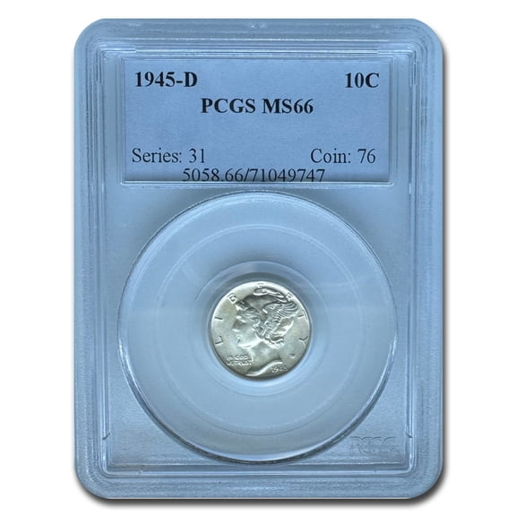 1945-D Mercury Dime MS-66 PCGS