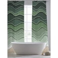 thumbnail image 5 of Sage Green Waves Sheer Curtains 108 Inch Length 2 Panels Set for Living Room/Bedroom, Rustic Abstract Ombre Stripes Art Curtain Sheers Drapes Rod Pocket Curtains Window Treatment Set 52''x108''x2, 5 of 7