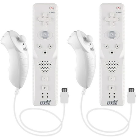2-pack Remote and Nunchuk Controller Combo Set with Strap Wii/Wii U/Wii