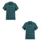 thumbnail image 3 of Monstrate Chef Coat Women Short Sleeve Cook Cooking Wear Chic Uniform Work Skin-friendly Costumes Jacket for Restaurant Hotel Cafe Kitchen Verde oscuro 3XL 2Conjunto, 3 of 6
