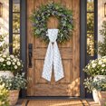 Small Rustic Bows Small Wildflowers Wreath Sash for Front Door 4.5