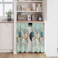 thumbnail image 6 of Beach Coastal Teal Kitchen Curtain for Berdoom Living Room Cafe 45 Inch Length, Nautical Shell Starfish Coral Summer Tiers Curtains Light Filtering Drapes Window Treatment 2 Panels 52"Wx45"L, 6 of 8
