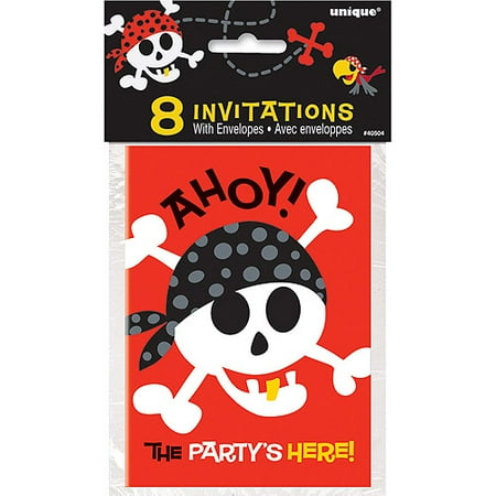 - Pirate Party Invitations, 8 Count