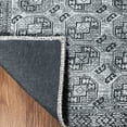 thumbnail image 4 of Retro Oriental Geometric Power-Loomed Indoor Area Rug or Runner, 3'6" X 5'6", Charcoal by Blue Nile Mills, 4 of 6