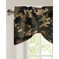 thumbnail image 3 of Tie Up Valance Curtain for Kitchen,Abstract Camouflages Texture Rod Pocket Short Curtains Adjustable Tie-Up Shade Valances,Retro Camo Pattern Window Treatment for Bathroom Living Room Bedroom, 3 of 8