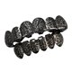 thumbnail image 2 of 18K Hip Hop Dientes Grill Top & Bottom Grill Set Grill Boca Dientes Negro SM SunniMix Dientes de parrilla de hip hop, 2 of 6