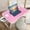pink color, variant on Foldable Laptop Bed Table with Card Slot & Cup Holder - Portable Dining Tray