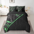 thumbnail image 2 of YST Green Tie Dye 7-Piece Bedding Set, Twin Size, Watercolor Marble Design, 2 of 4