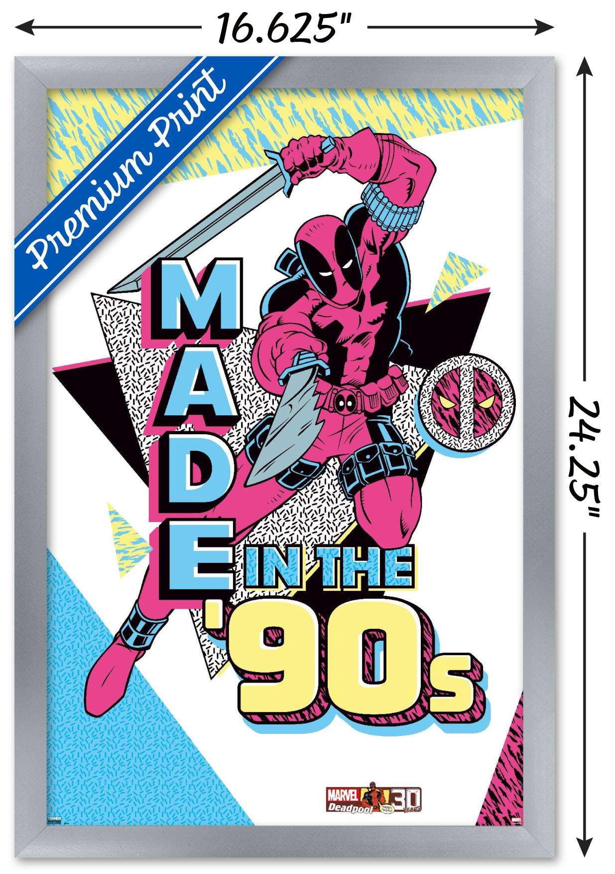 Marvel Comics - Deadpool - Made In the 90's Wall Poster, 14.725" x 22.375", Framed