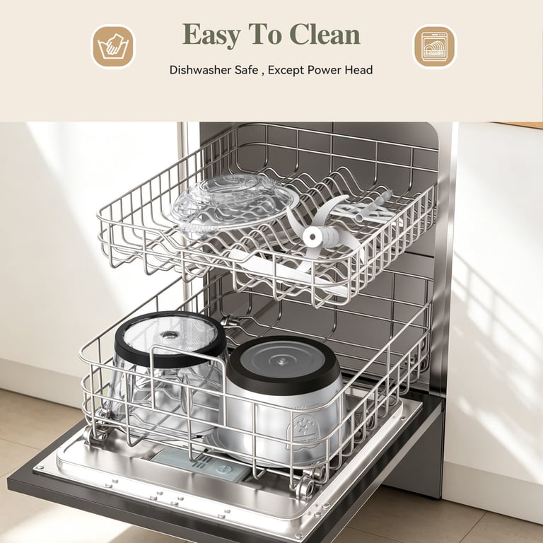 TINANA Electric Food Chopper with Dual Bowls photo 6
