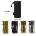 thumbnail image 3 of yingyy Water Bottle Pouch Adjustable Drawstring Carrier Bag Accessory Travel Gear Cup Waist Pack Climbing Cycling Hunting Brown 1Set, 3 of 6
