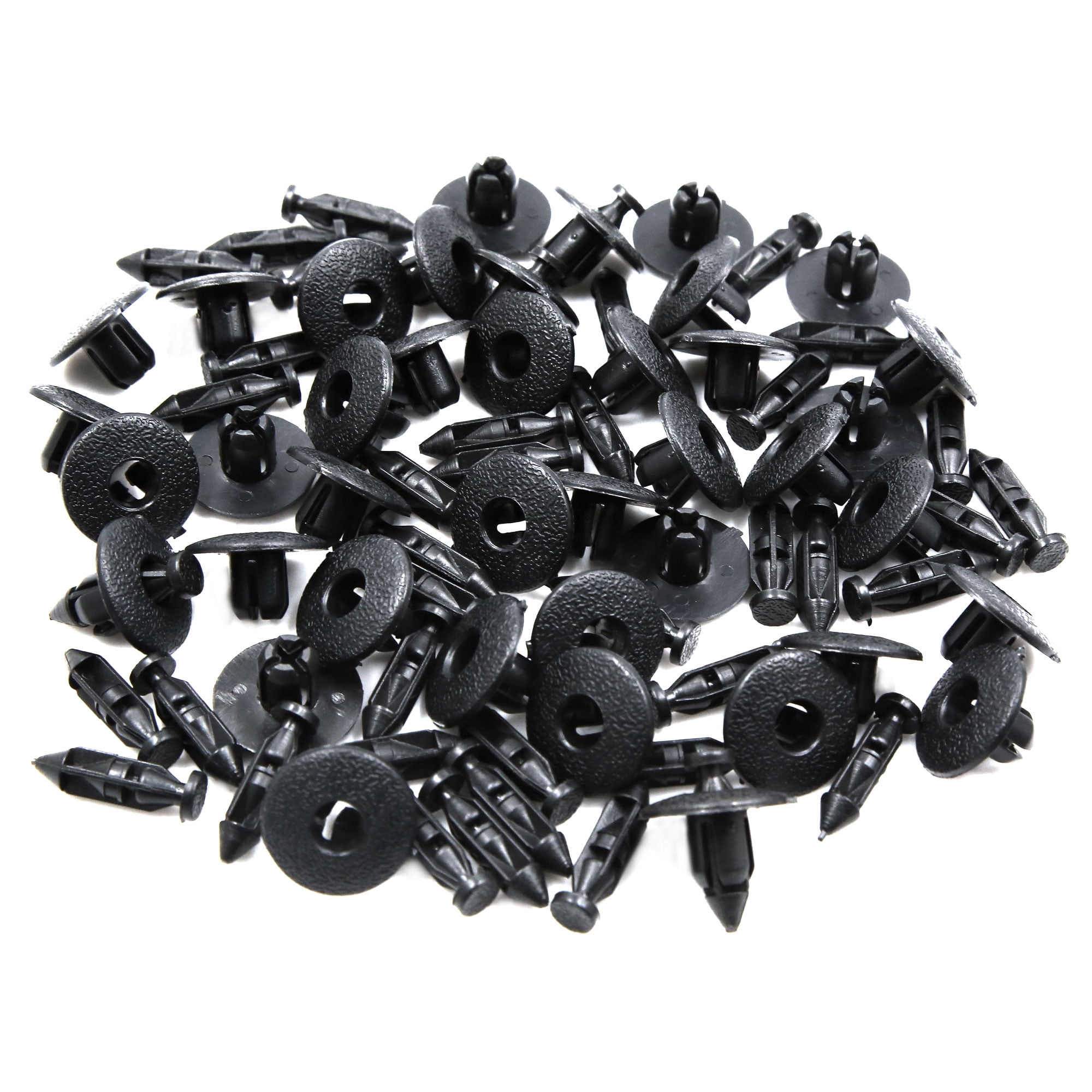 40 Pcs 8mm Dia Hole Black Plastic Rivets Fasteners for Car Auto Bumper Fender