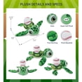 thumbnail image 3 of DolliBu Plush Buddies Green Sea Turtle Stuffed Animal with Baseball Plush - Soft and Huggable Turtle Gift, Cute Ocean Animal with Plush Baseball Toy for Kids - 10 Inches, 3 of 6
